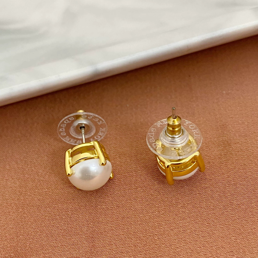 Kate SPADE Small Pearl Square Stud Earrings Metal - Picture 4 of 6